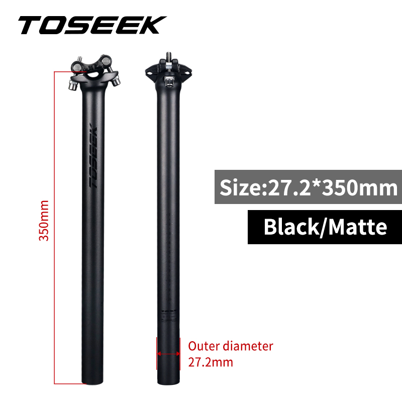 Matte Black Carbon Seatpost, Road Bike Seat Tube, MTB Bicycle Parts Upgrade