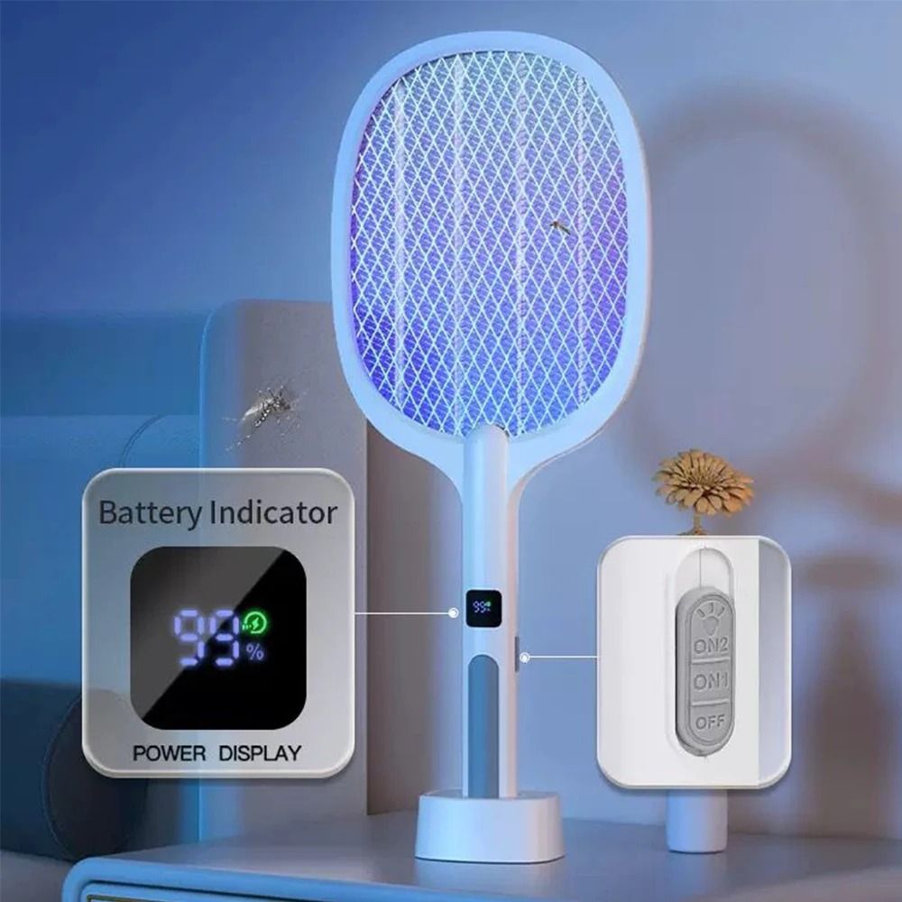 4000V Electric Fly Swatter Insect Killer with Automatic Mode