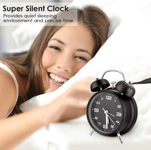 ClassicRing 4-Inch Twin Bell Loud Alarm Clock with Backlight