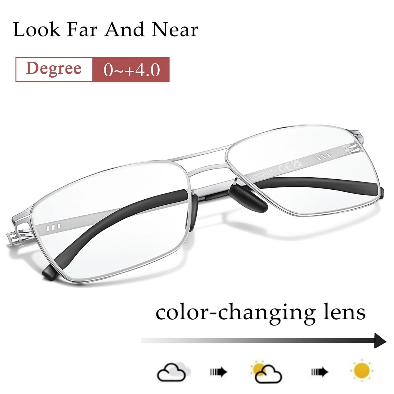 Photochromic Anti Blue Light Reading Glasses