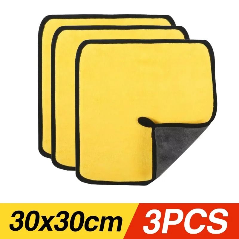 Thick Microfiber Car Wash Towel Absorbent Cleaning and Drying Cloth