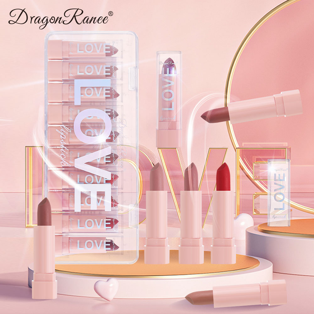Matte Lipstick Kit lip gloss, Korean cosmetics Lip gloss, Long Lasting Makeup for women Lip pencil, make up Beauty