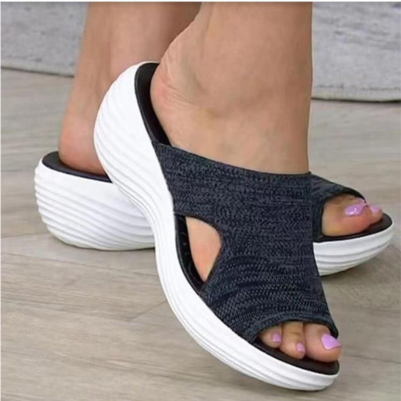 Women Shoes Sandals, Summer Party Ladies Shoes Slides, Wedge Sandals, Plus Size Footwear, Comfortable Women's Slippers