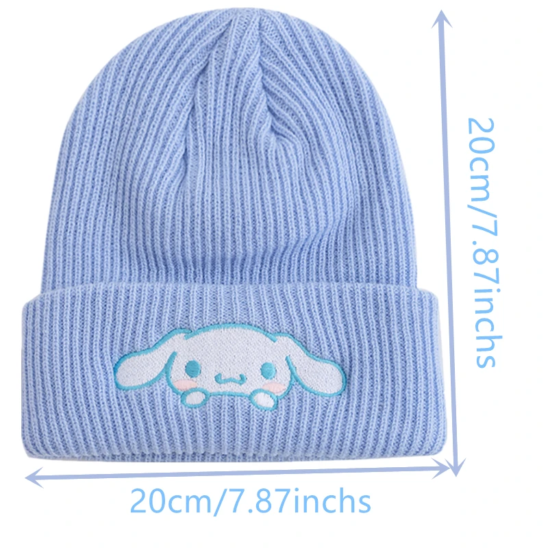 Women Winter Knitted Cap Hot Sale Saniro Hello Kitty Beanie Hat Cute Cartoon Melody