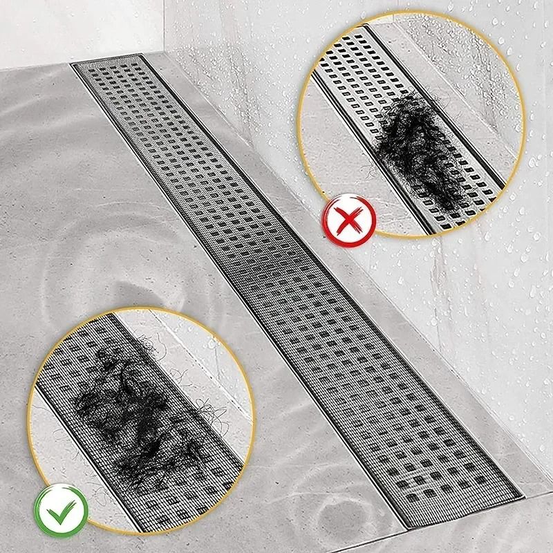 Self Adhesive Shower Drain Hair Catcher Disposable Mesh Floor Stickers