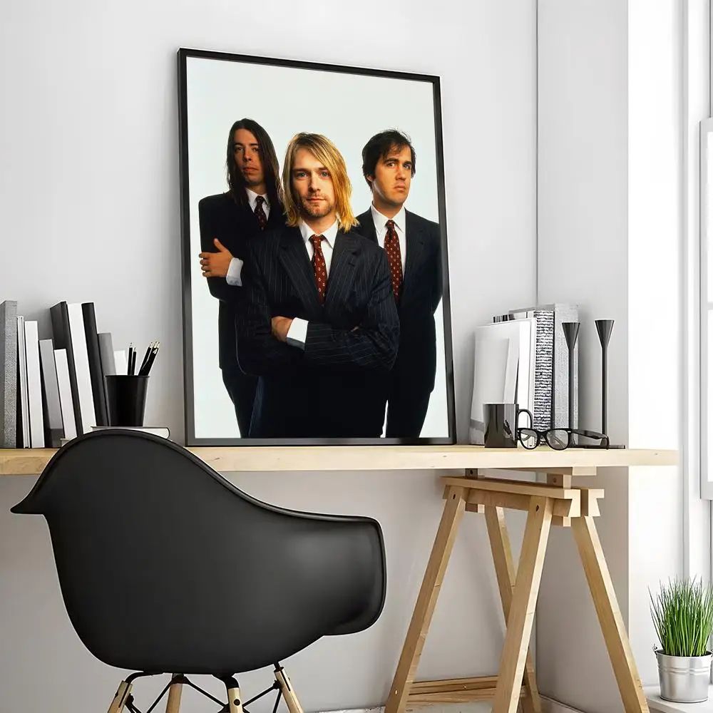 Nirvana Rock Band Calligraphy Canvas Poster