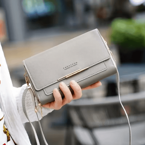 Fashionable RFID Crossbody Bag – Mobile Phone Bag, Card Wallet & Coin Purse in One