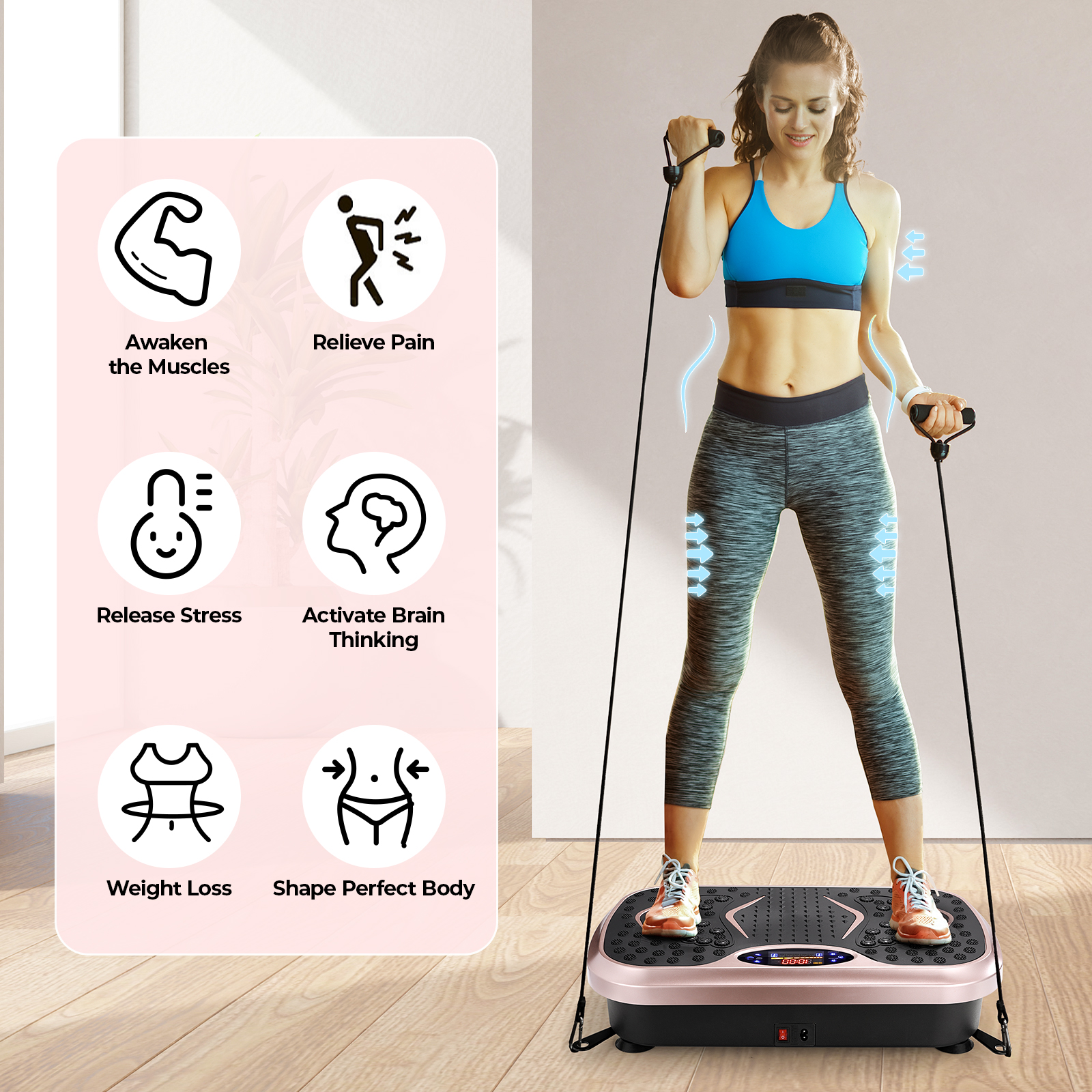 Vibration Plate Exercise Machine for Full Body Toning, Circulation, and Home Workouts