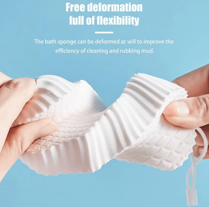 Soft Sponge Body Scrubber – Gentle Exfoliating Bath & Shower Scrub Sponge