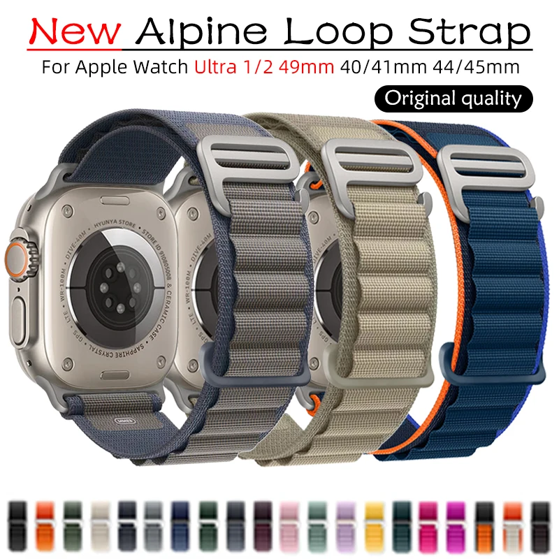 Alpine Loop Strap for Apple Watch Band, Rugged iWatch Ultra Trail Style Replacement Correa Bracelet