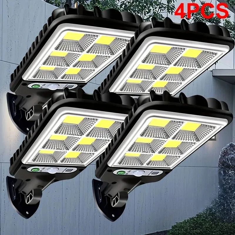 SolarShield IP65 Motion Sensor Solar Garden Lights – 3 Mode Outdoor LED Wall Lamp Set