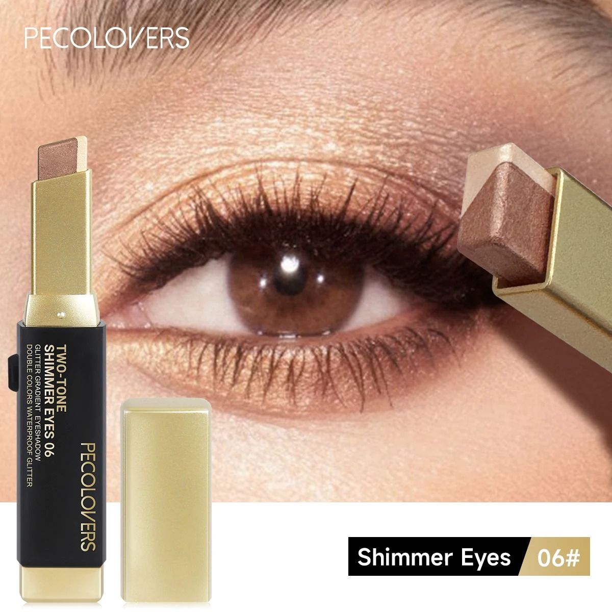 Dual Tone Pearlescent Eyeshadow Stick Waterproof Long Lasting