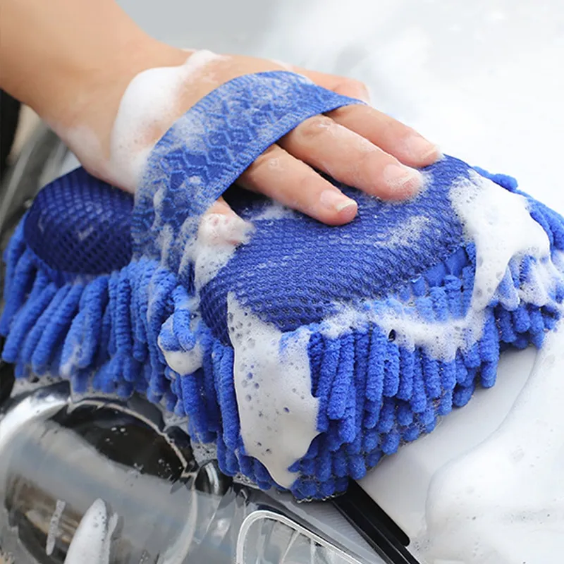 Car Cleaning Gloves Microfiber Auto Washer Sponge Towel for Vehicle Care