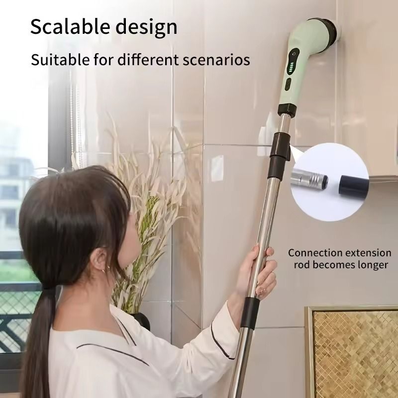 9-in-1 Electric Spin Cleaning Brush for Kitchen and Bathroom