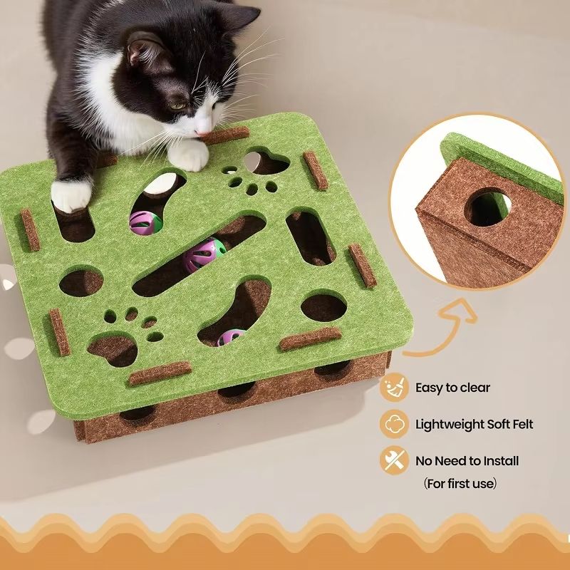 Sisal Cat Scratching Post for Indoor Cats – Interactive Kitten Exercise & Entertainment Toy