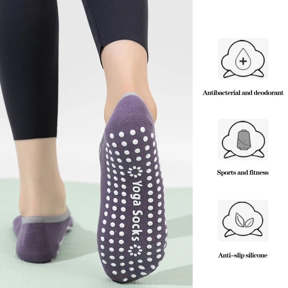 Women Yoga Socks Silicone Anti Slip Ballet Pilates Sport Socks