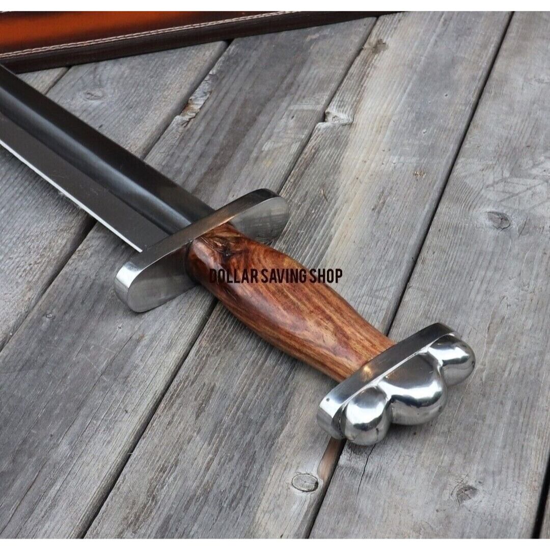 Double Edged Custom Handmade Sword D2 Tool Steel Mirror Polished Viking Sword