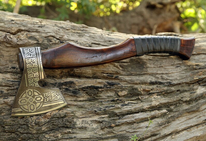 Axe, Custom Gift Hand Forged Carbon Steel VIKING AXE with Ash Wood Shaft, Wedding Gift, Axes Best Birthday&Anniversary G