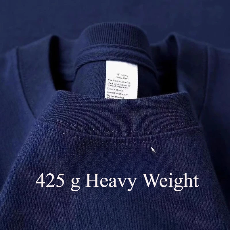 Heavyweight Cotton Men's T-Shirt, Durable Breathable Everyday Round Neck Tee