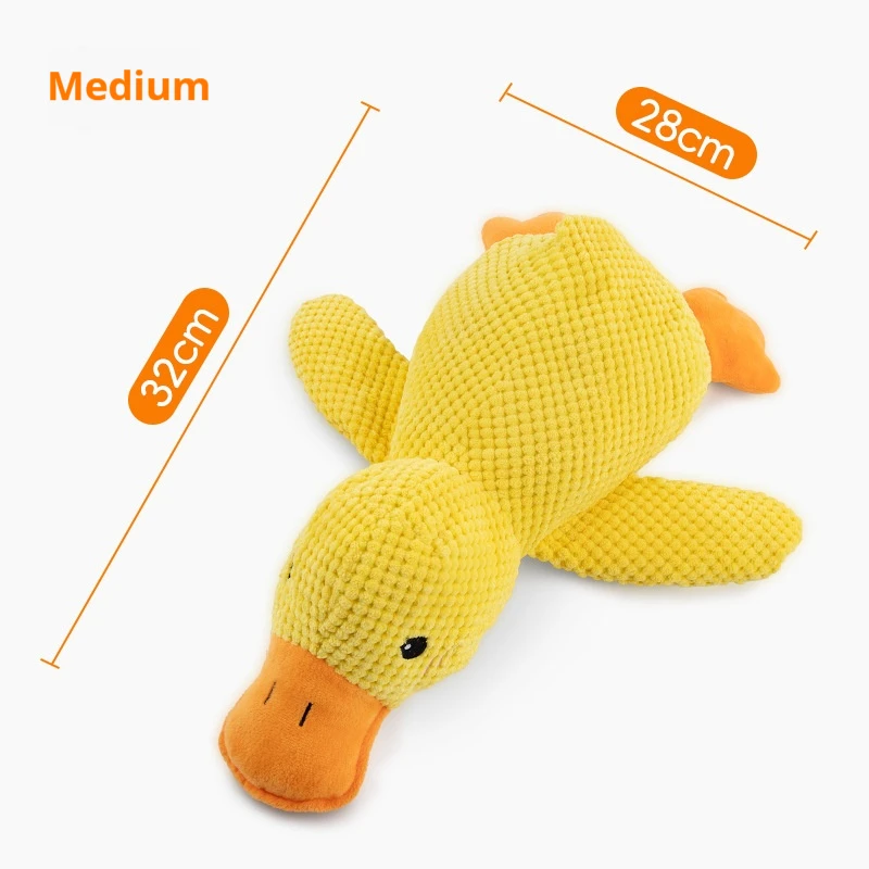 Plush Duck Dog Toy Bite-Resistant Teeth Grinding Relief with Sound