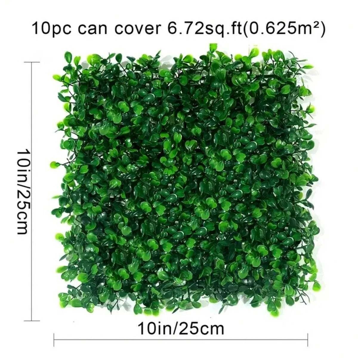 Premium 10-Piece Artificial Boxwood Grass Wall Panels & Greenery Backdrop Set