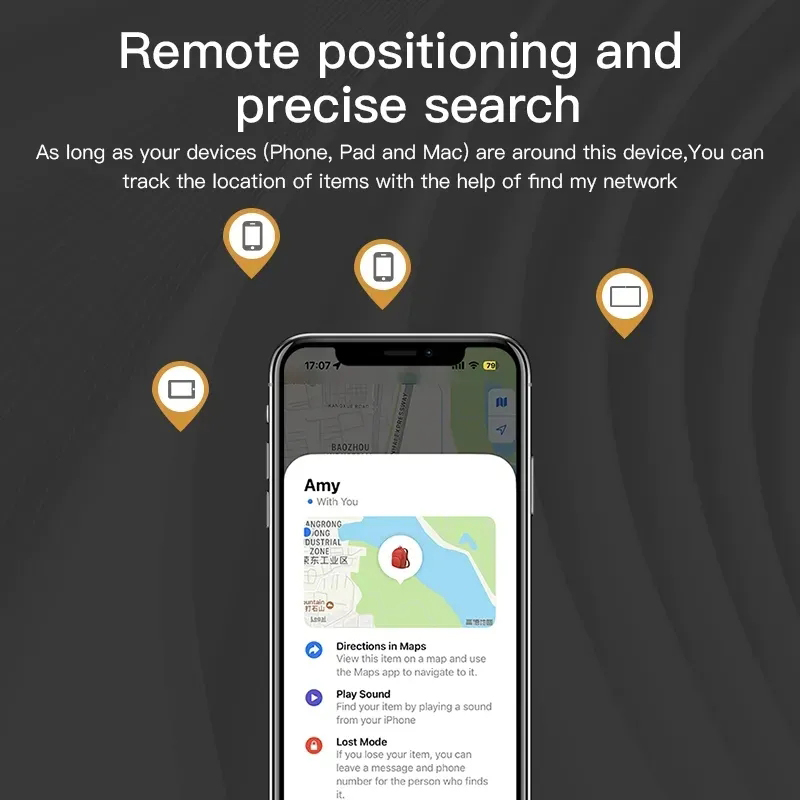 Mini Bluetooth Tracker for Apple Find My Key Finder Device