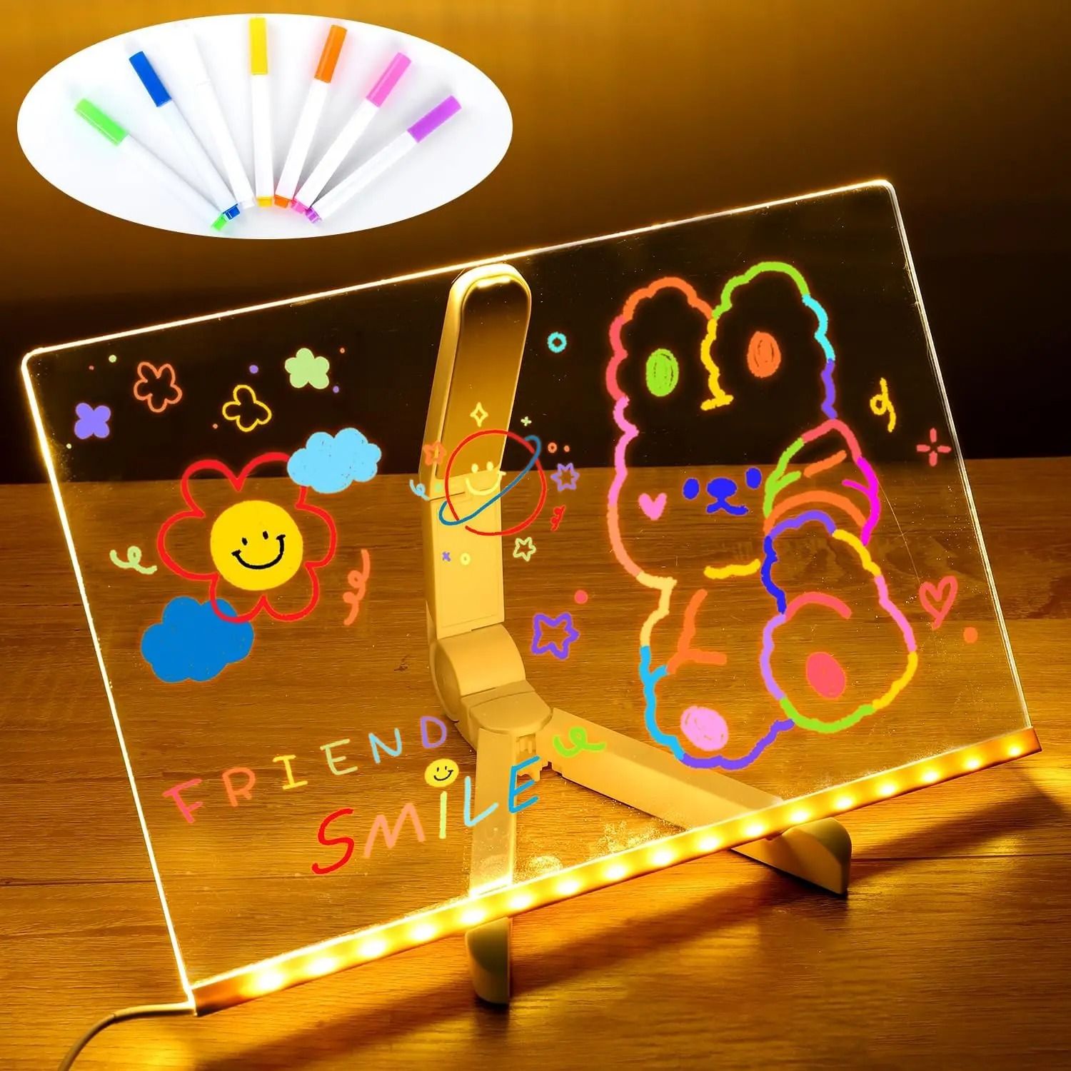 DIY Acrylic LED Glowing Message and Drawing Board