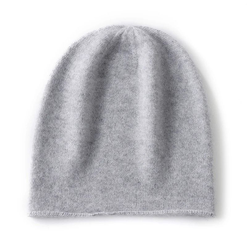 100% Pure Cashmere Knitted Beanie Hat – Ultra-Soft Winter Warmth