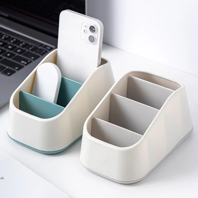 Remote Control Holder - Slot Desktop Storage Box - TV Remote Control & Phone Organizer