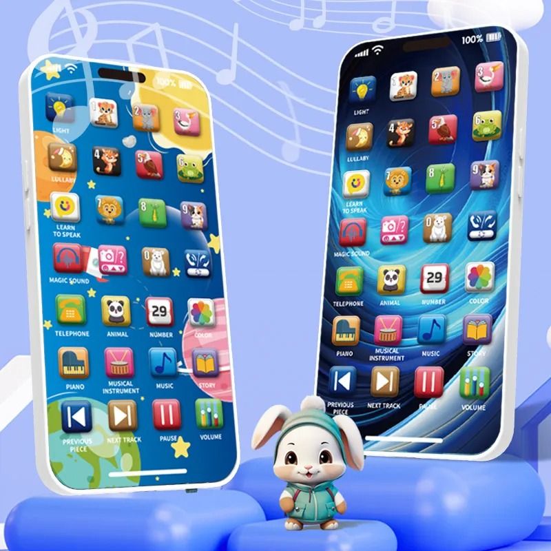 Baby Phone Toy Musical Learning Pretend Mobile with USB Charging