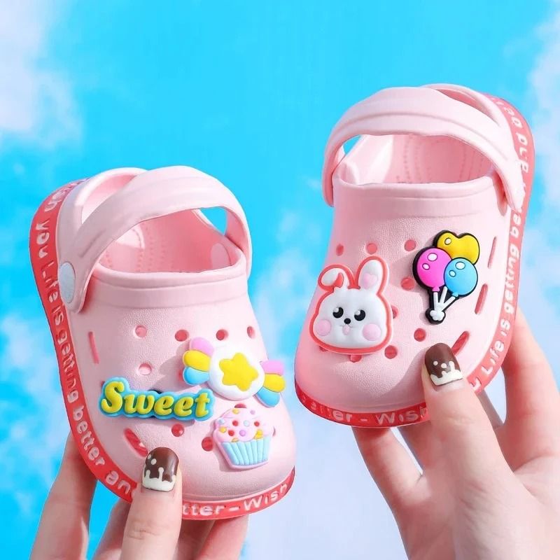 Summer Children Garden Slippers Boys and Girls Beach Sandal Lightweight Breathable Cute Cartoon Slip Baby Slippers