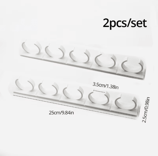 SpaceSaver 2-Piece Wall Mounted Adhesive Spice Rack Organizer