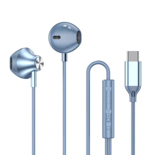 USB C Wired In Ear Headphones with HiFi Sound and Inline Control