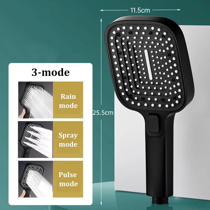 High Pressure 3 Mode Rainfall Shower Head Large Panel Bathroom Set