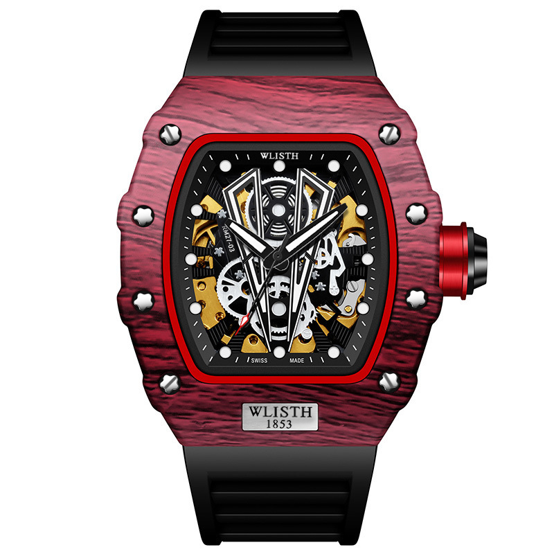 Business Men's Mechanical Watch, Waterproof Luminous Barrel Design