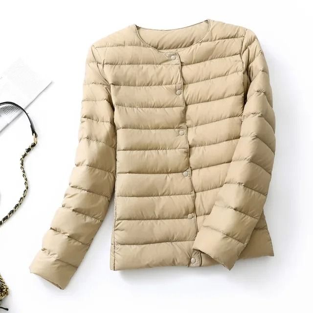 Womens Ultralight Collarless Puffer Jacket