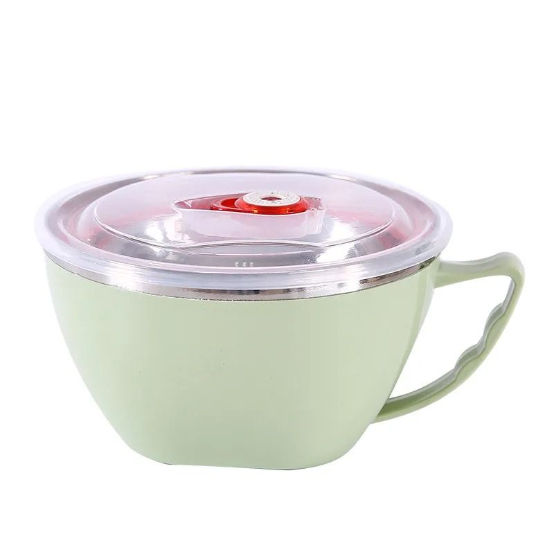 Stainless Steel Bowl with Handle Anti Scalding Instant Noodle Bowl