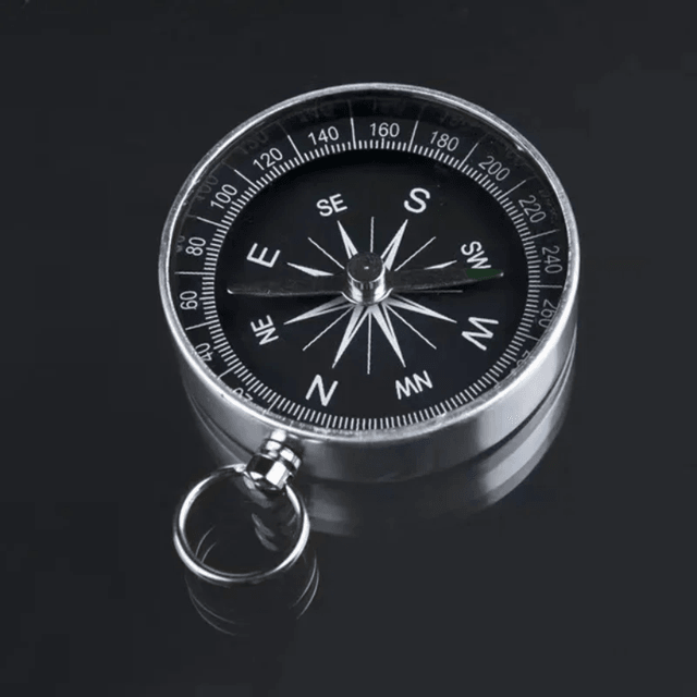 G44 Aluminum Compass Keychain Mini Pocket Navigation Tool