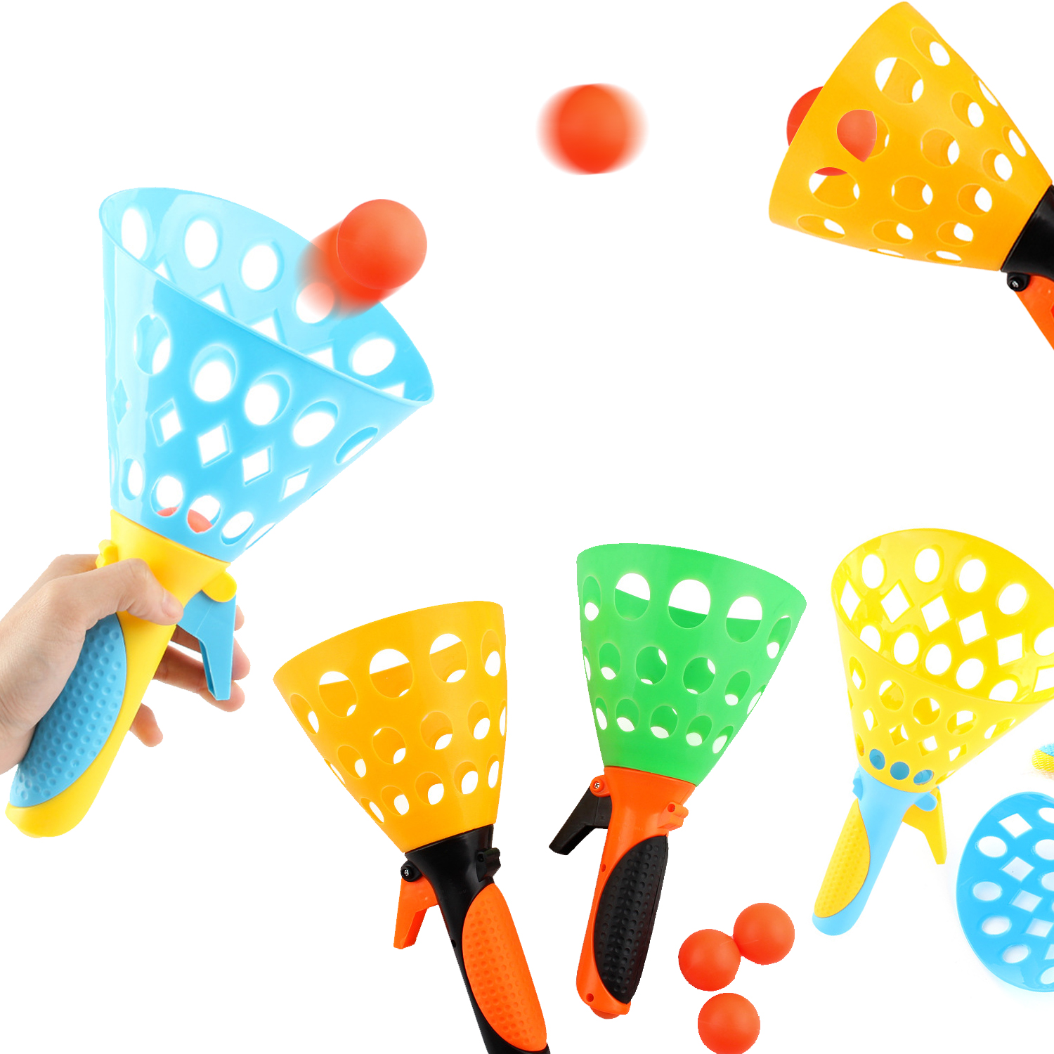 PopPass Catch Ball Game Set with Launcher for Kids Outdoor Toy Fun Parent Child Play