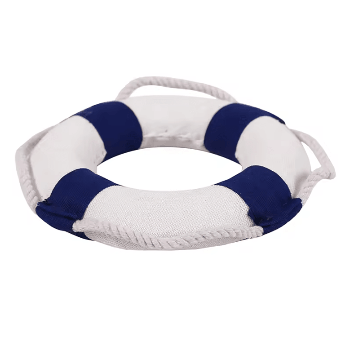 Nautical Lifebuoy Wall Decor – Mediterranean Coastal Hanging Ornament for Home