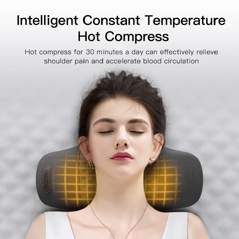 Electric Neck Massage Pillow with Heat and Cervical Support