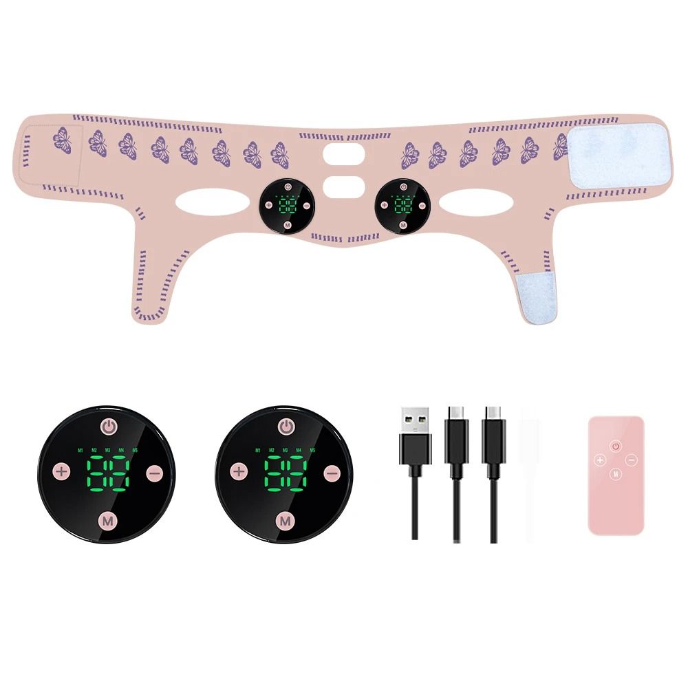 Rechargeable EMS Facial V-Line Lifting Massager – Double Chin & Cheek Contouring Mask