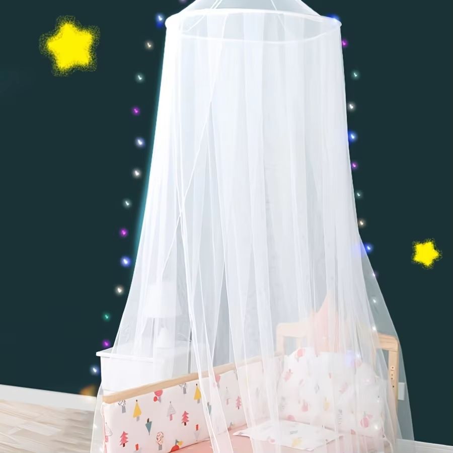 Foldable Bed Canopy Mosquito Net with Hanging Hook and Soft Mesh