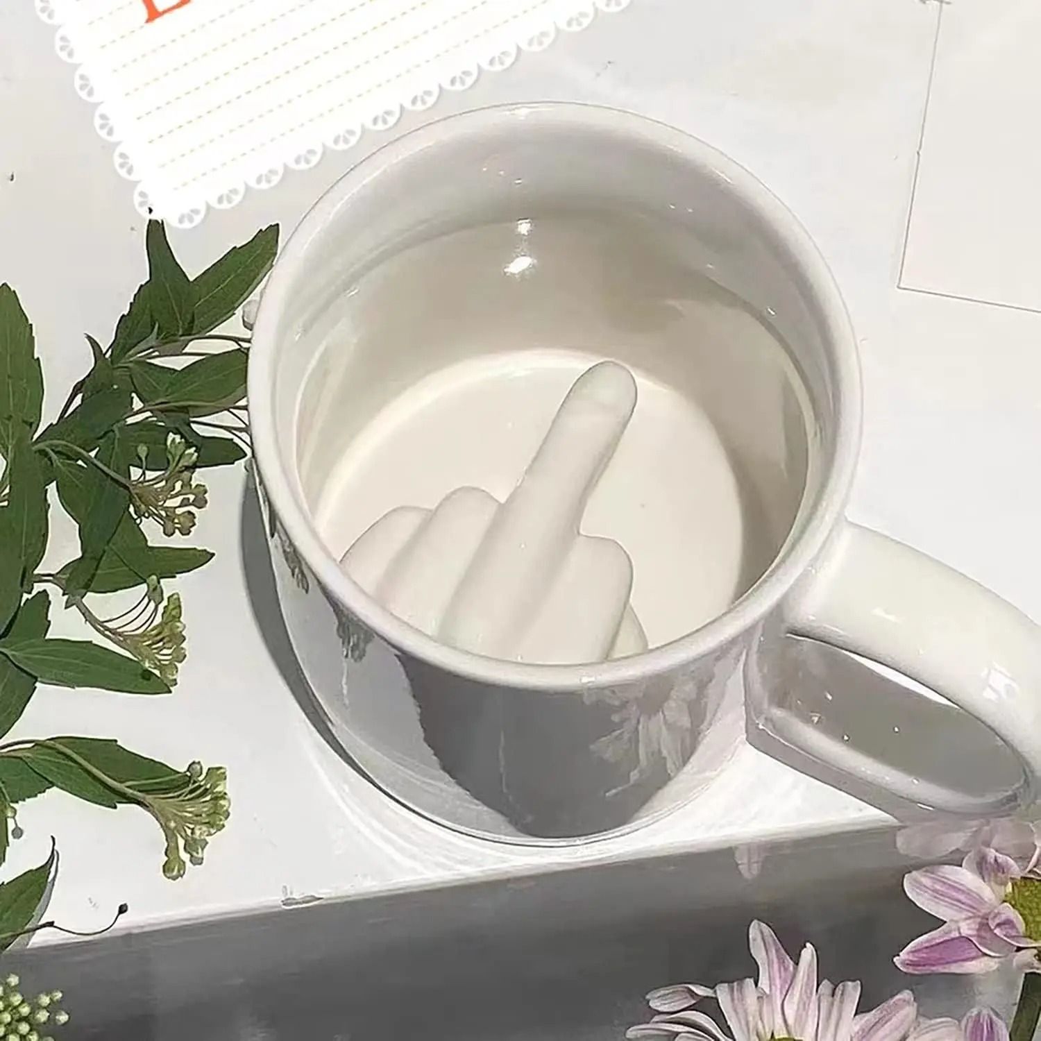 300 ML Middle Finger Creative Ceramic Mug