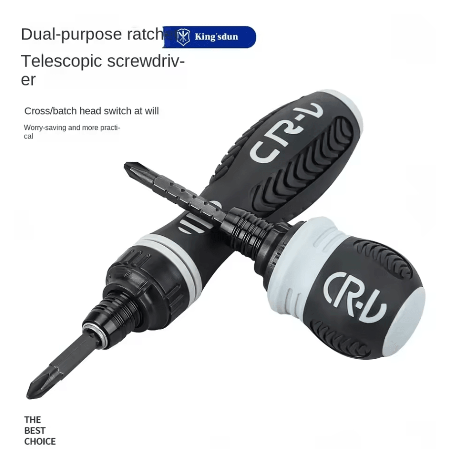 Mini Ratchet Bolt Driver | Dual Purpose Magnetic Screwdriver with Retractable Design