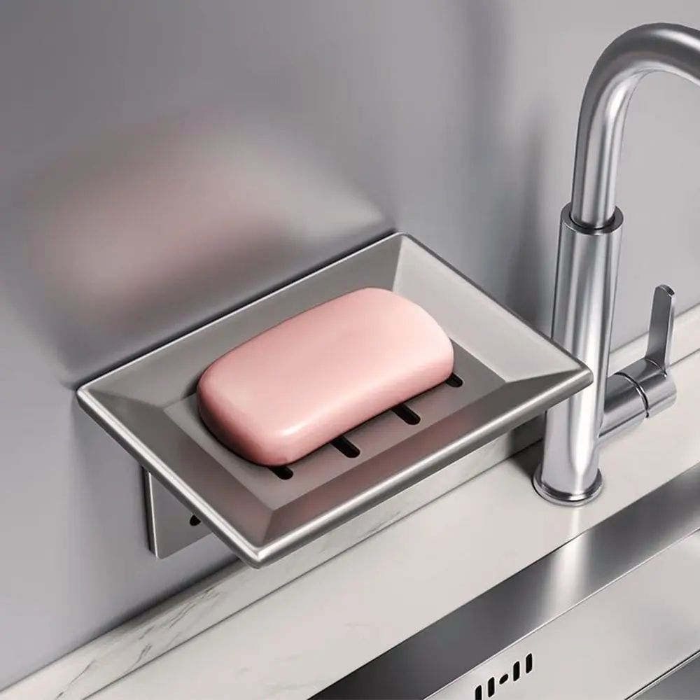 No Drill Metal Wall Mounted Soap Holder