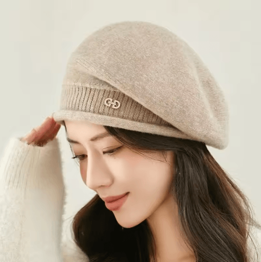Women Knitted Beanie Soft Stretchy Winter Wool Hat for Everyday Comfort