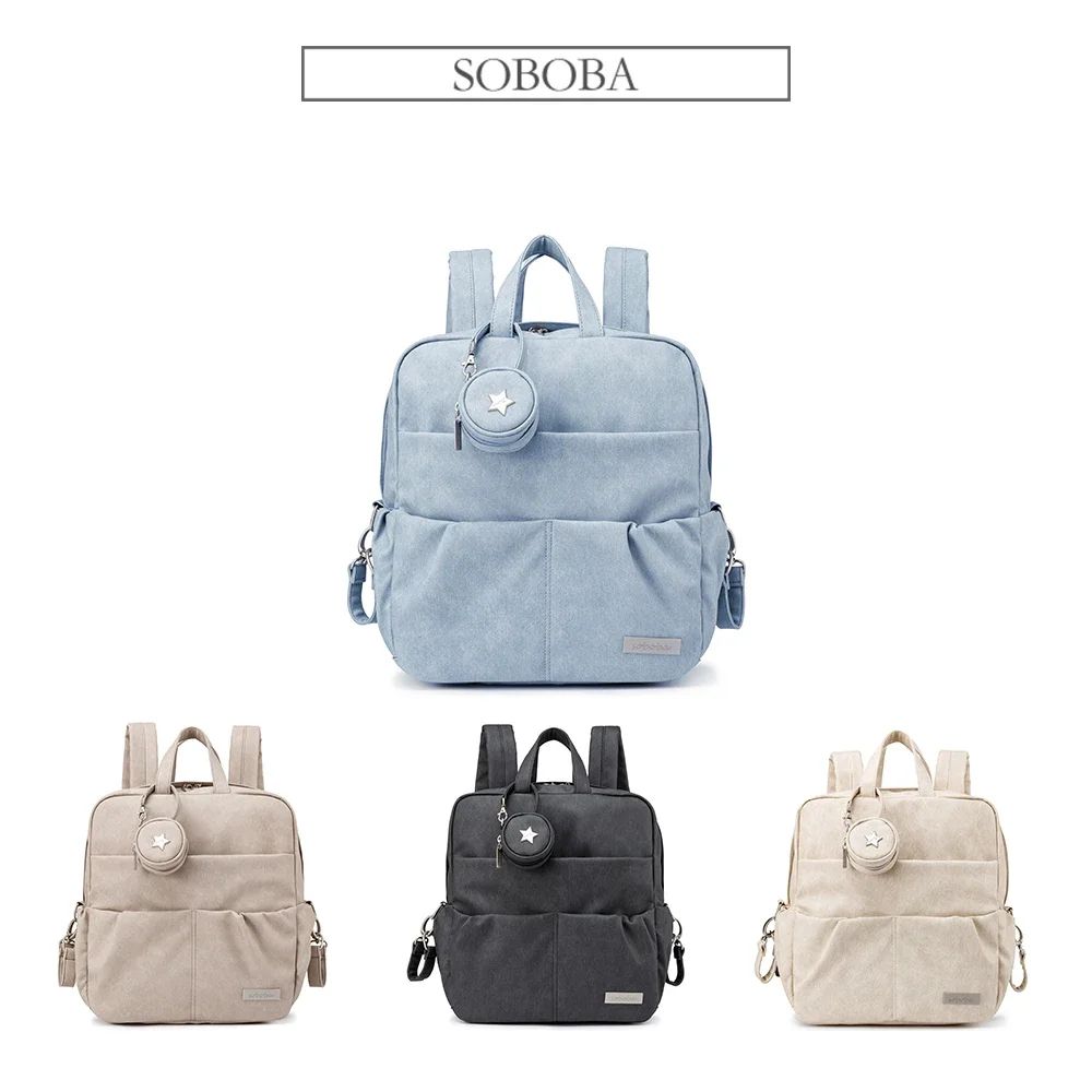 Soboba Large Capacity Diaper Backpack – Waterproof Baby Diaper Bag with Pacifier Holder