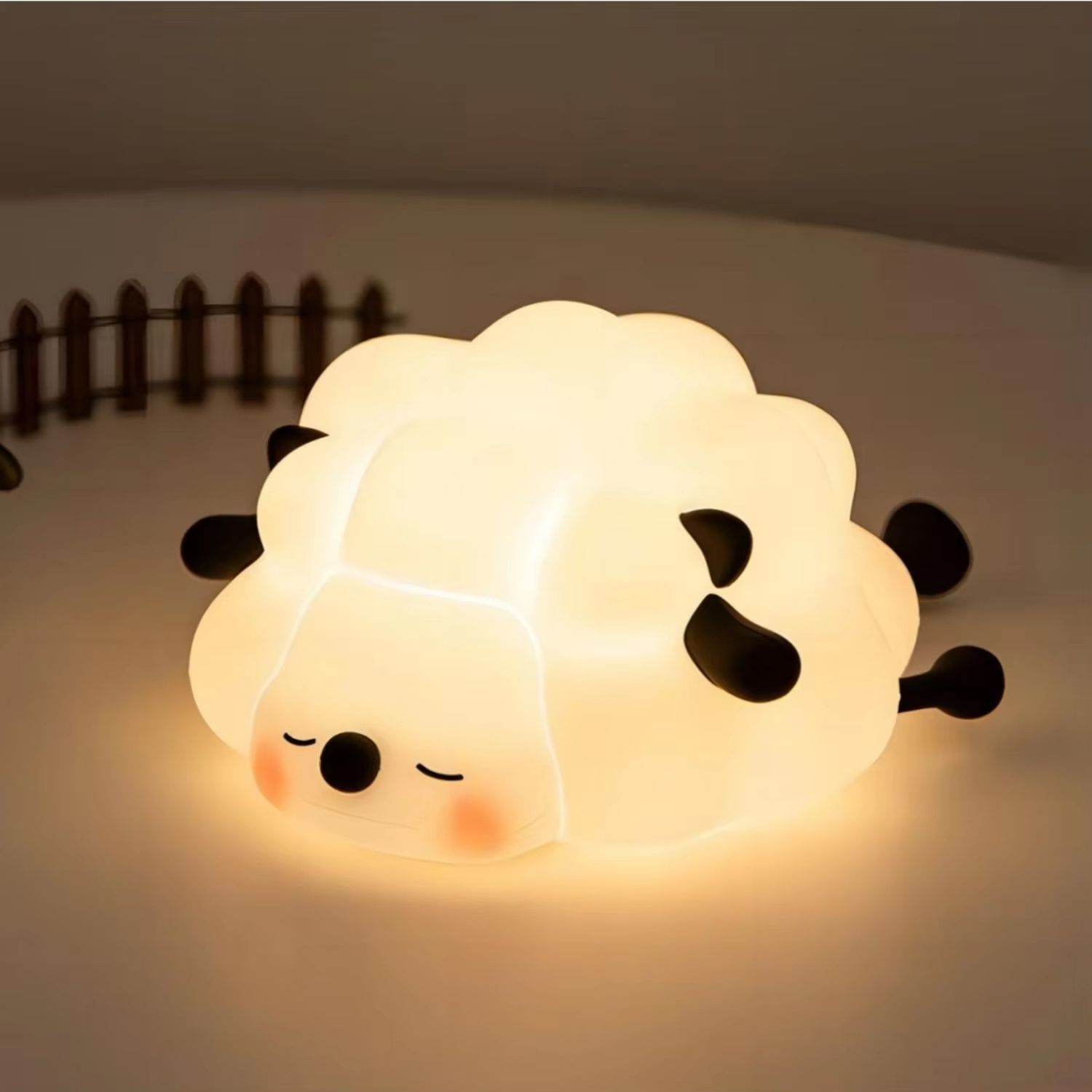 Cute Silicone Sheep Night Light – Rechargeable Kids Night Lamp with Timer & Dimming