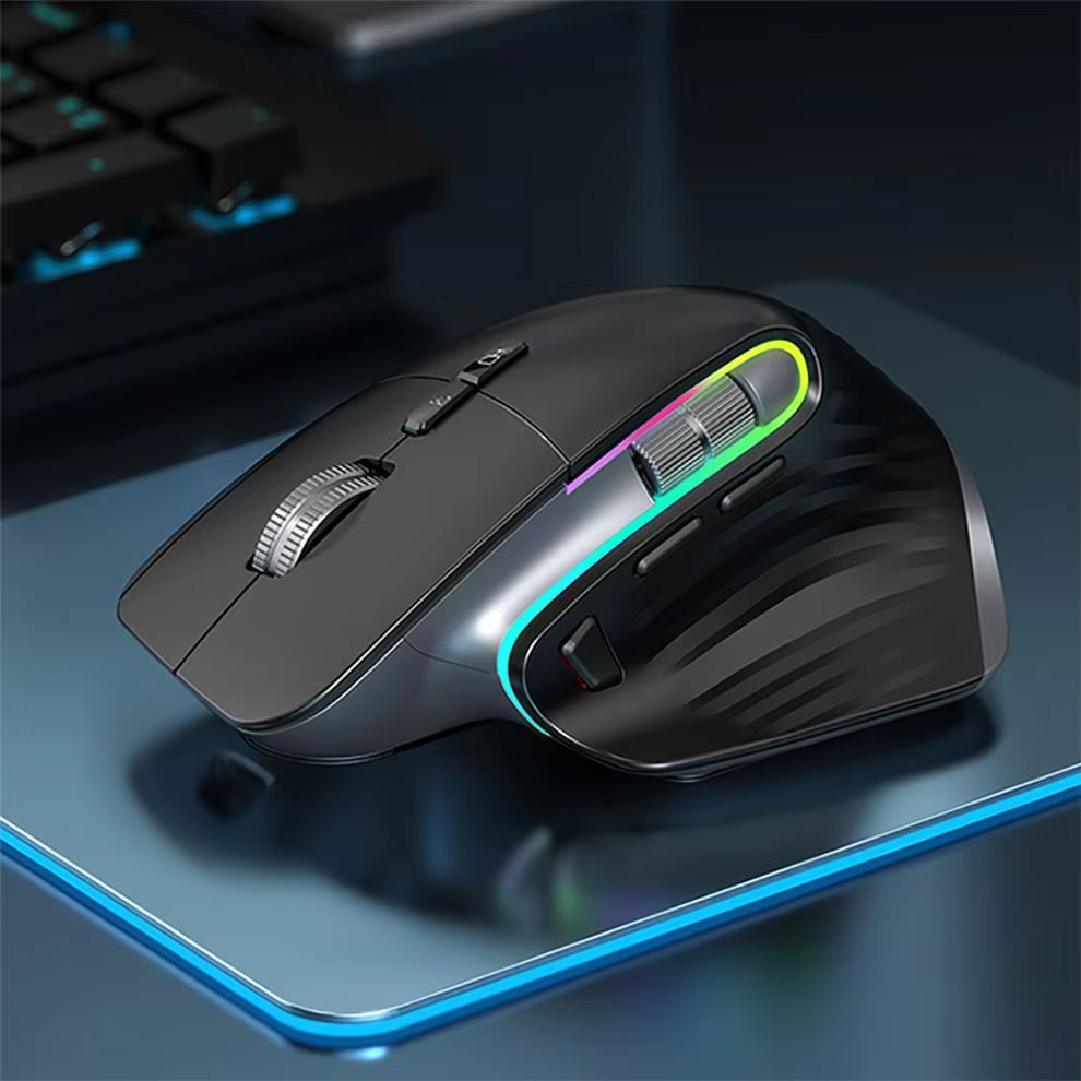 FluxCharge Dual-Mode RGB Gaming Mouse – Bluetooth & 2.4 G Rechargeable
